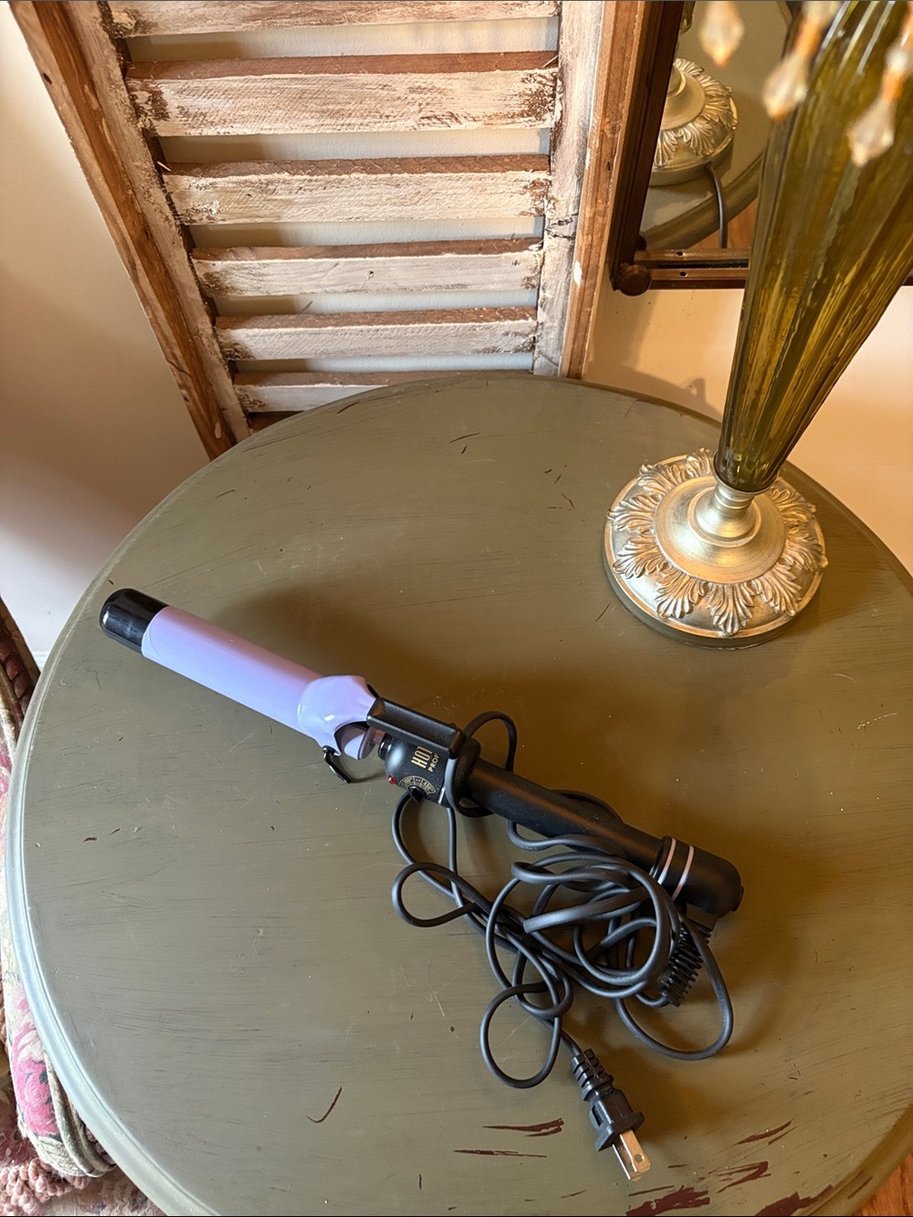 Hot Tools Curling Iron with Lavender Barrel and Black Handle
